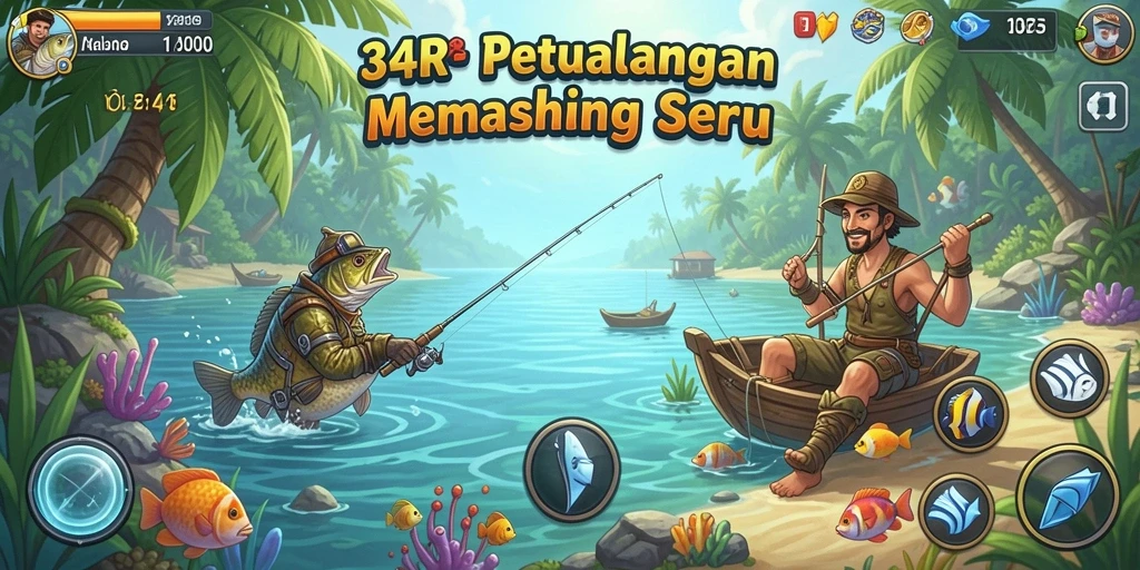 Tangkapan ikan besar di dalam gameplay 34R yang seru.