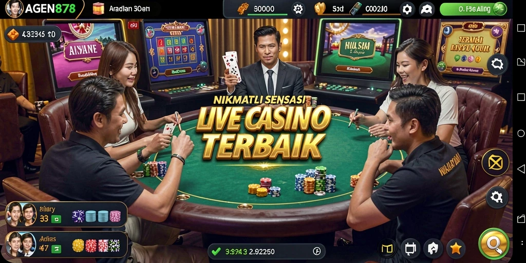 Tampilan menarik dari gameplay Live Casino AGEN878 yang mengasyikkan.
