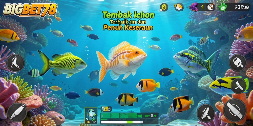 Tangkapan layar BIGBET78 menampilkan aksi menembak ikan yang mendebarkan.