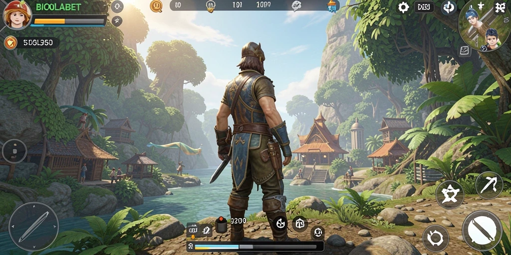 Screenshot gameplay BIOLABET menunjukkan petualangan seru di dunia terbuka.