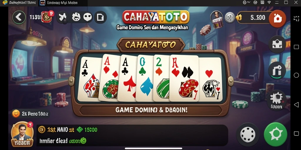 Screenshot gameplay CAHAYATOTO yang menampilkan aksi permainan Domino.