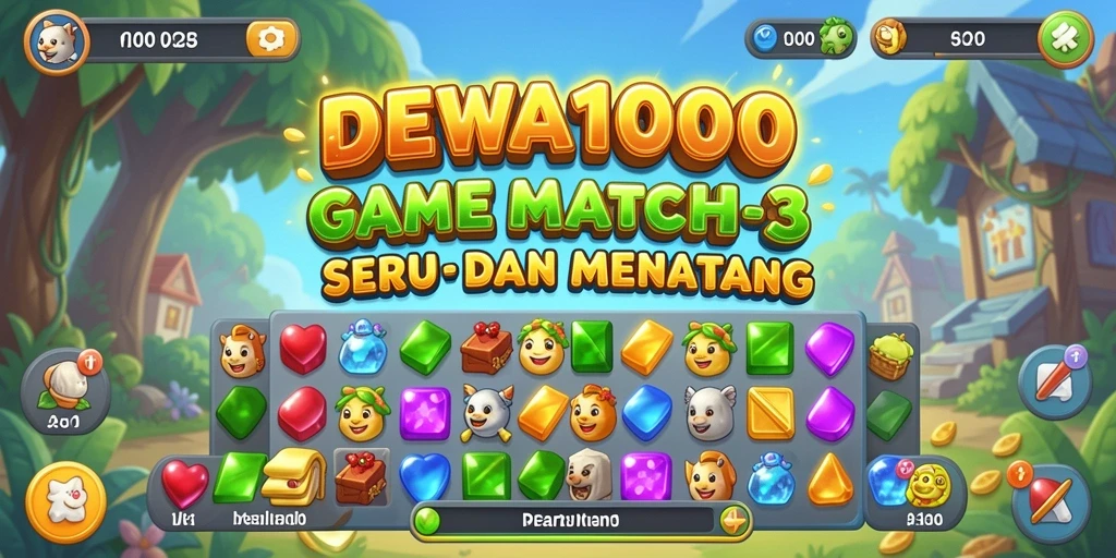 Tampilan seru gameplay DEWA1000 yang penuh warna dan tantangan.