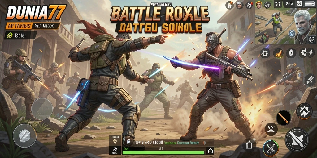 Tangkapan layar utama dari gameplay DUNIA77 yang mendebarkan dan penuh aksi.