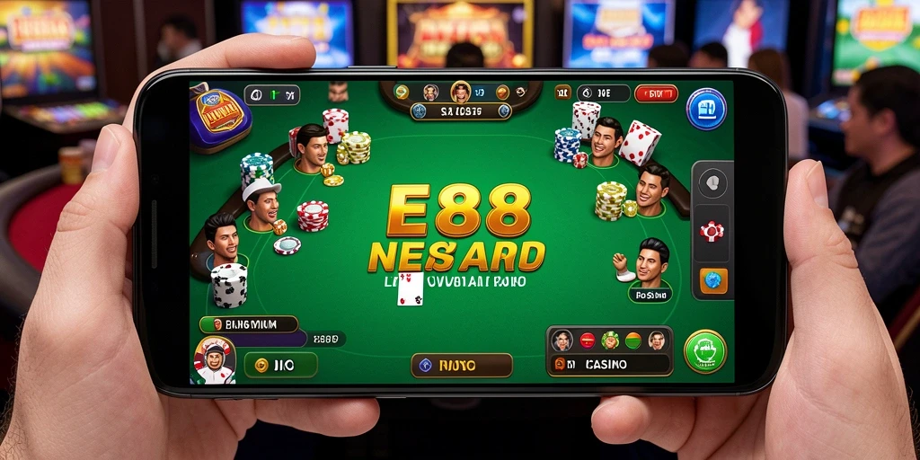 Tampilan gameplay menarik di aplikasi E88 Live Casino.