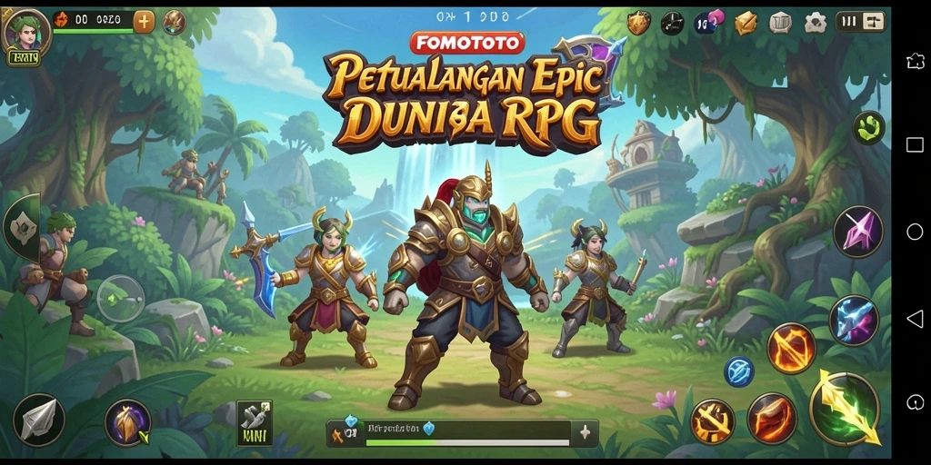 Screenshot dari gameplay RPG FOMOTOTO yang menampilkan aksi seru.