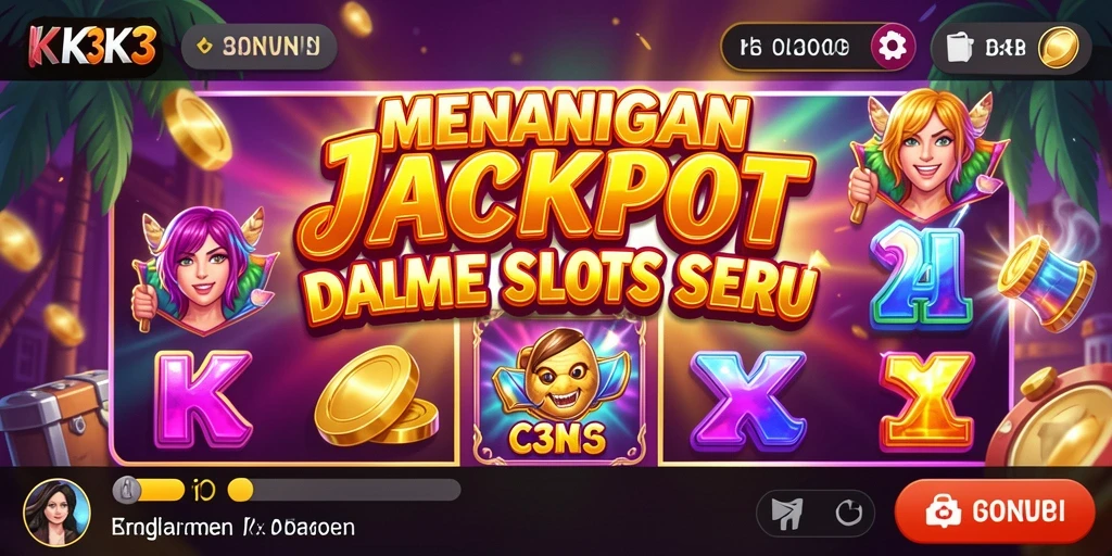 Tampilan menakjubkan dari gameplay Slot K3K3 di layar.