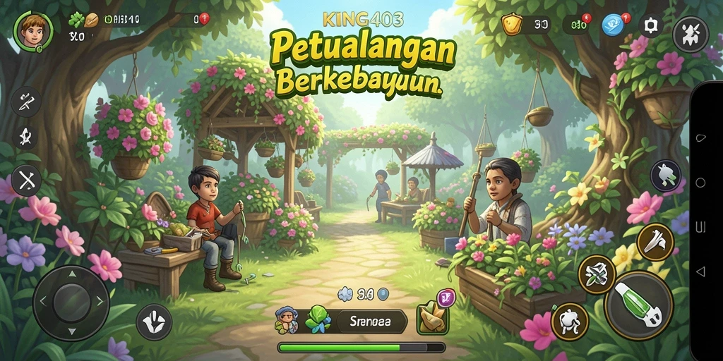 Tampilan menarik dari KING403 yang menampilkan aktivasi berkebun.