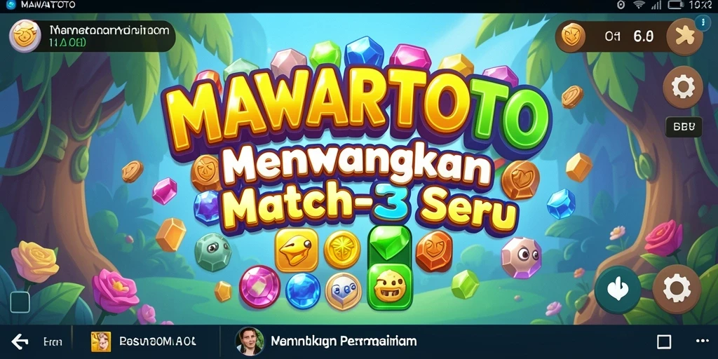 Tampilan gameplay menantang di MAWARTOTO saat mencocokkan permata.