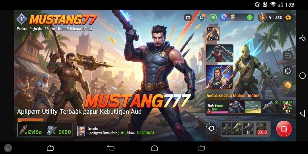 Tampilan utama MUSTANG77 dengan berbagai fitur Utility.