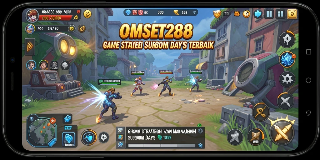 Tangkapan layar permainan OMSET288 menampilkan aksi strategi seru dan pembangunan kerajaan.