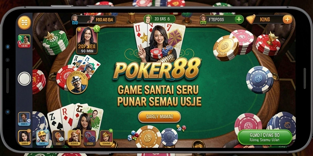 Tampilan gameplay POKER88 yang menarik dan seru.
