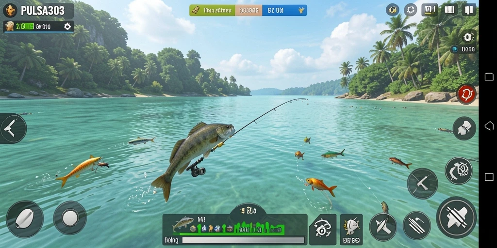 Screenshot menampilkan momen memancing yang seru di PULSA303.