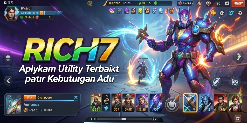 Tampilan antarmuka aplikasi RICH7 yang user-friendly dan fungsional.