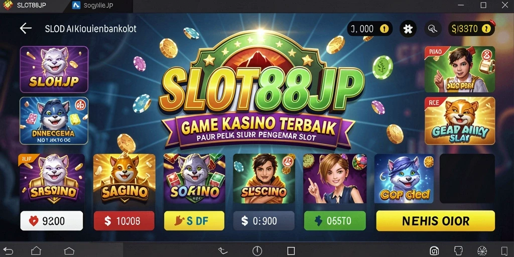 Screenshot gameplay SLOT88JP menampilkan variasi slot yang menarik.