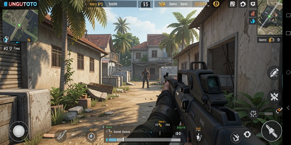 Tangkapan layar gameplay seru UNGUTOTO dengan aksi tembak-menembak yang mendebarkan.