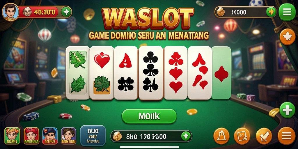 Tampilan menarik dalam permainan Domino yang seru.